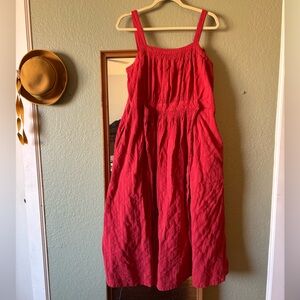 Ruby Dear dress • red strap midi dress